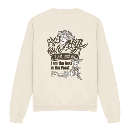 Natural - Front - Toy Story Unisex Adult Best In The West Woody Sweatshirt