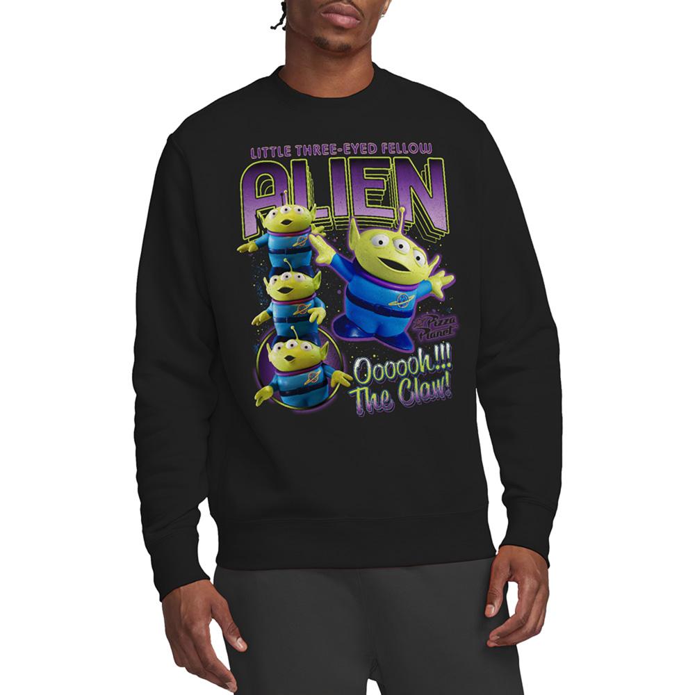 Black - Back - Toy Story Unisex Adult The Claw Aliens Homage Sweatshirt
