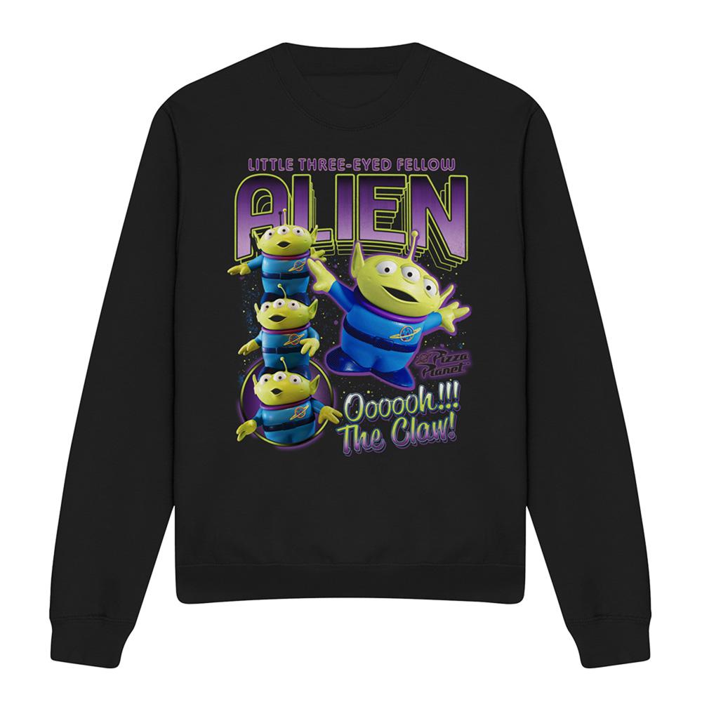 Black - Front - Toy Story Unisex Adult The Claw Aliens Homage Sweatshirt