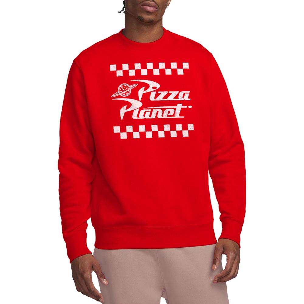 Red - Back - Toy Story Unisex Adult Pizza Planet Takeaway Logo Sweatshirt