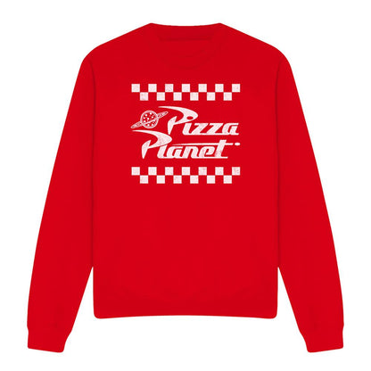 Red - Front - Toy Story Unisex Adult Pizza Planet Takeaway Logo Sweatshirt