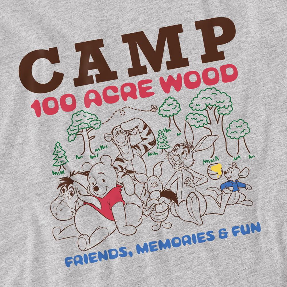 Athletic Heather - Back - Winnie the Pooh Childrens-Kids Camp 100 Acre Woods Sweatshirt