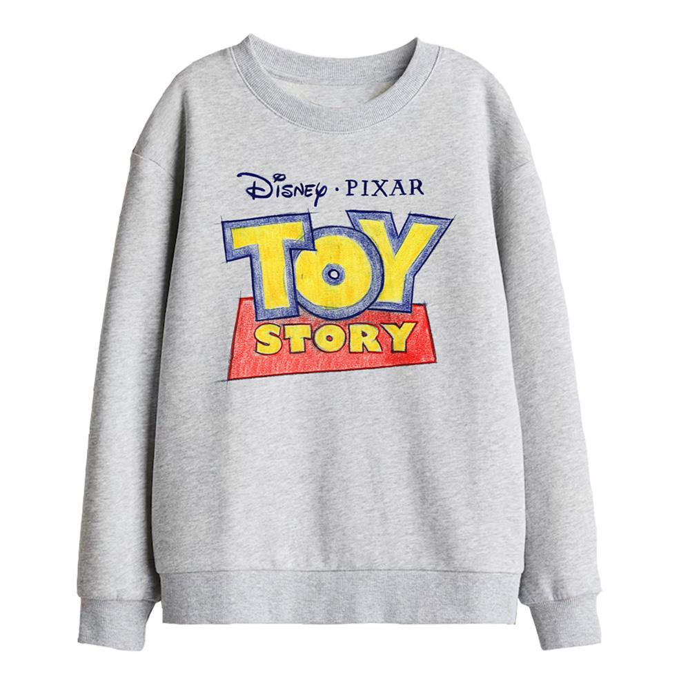 Athletic Heather - Front - Toy Story Childrens-Kids Sketch Logo Sweatshirt