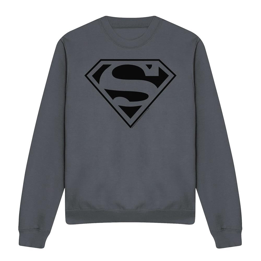 Charcoal - Front - Superman Unisex Adult Mono Sweatshirt