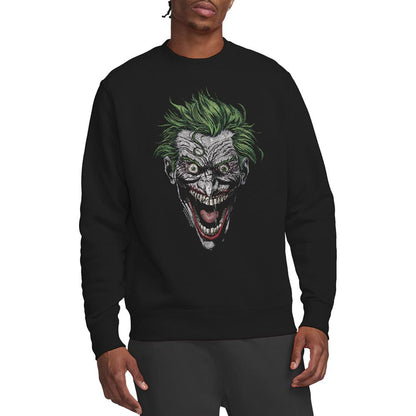 Black - Back - Batman Unisex Adult Joker Sweatshirt