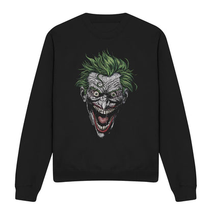 Black - Front - Batman Unisex Adult Joker Sweatshirt