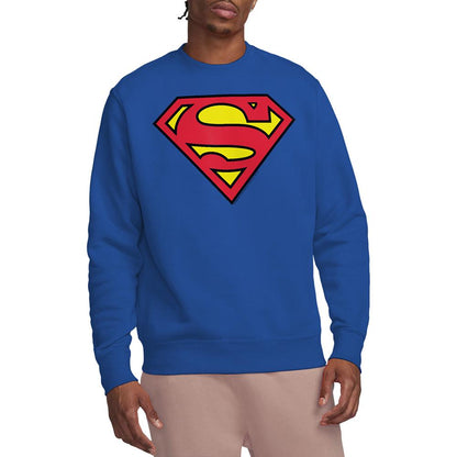 Royal Blue - Back - Superman Unisex Adult Logo Sweatshirt