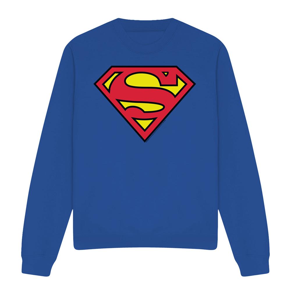 Royal Blue - Front - Superman Unisex Adult Logo Sweatshirt