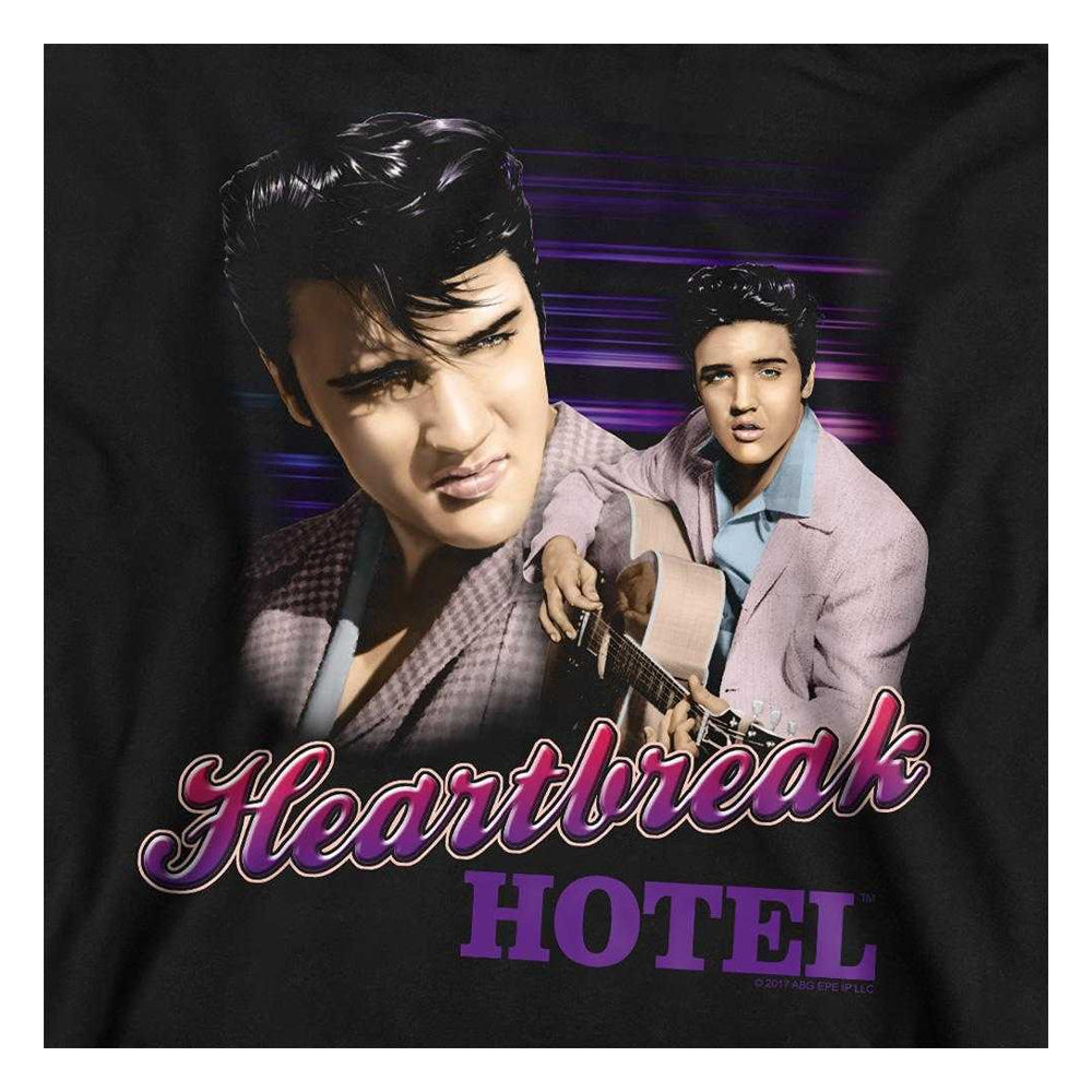Black - Side - Elvis Presley Childrens-Kids Heartbreak Hotel Hoodie