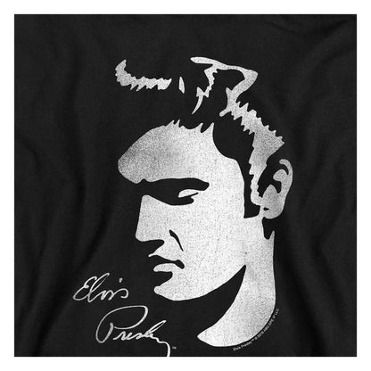 Black - Side - Elvis Presley Childrens-Kids Simple Face Hoodie