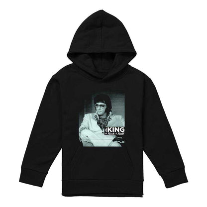 Black - Front - Elvis Presley Childrens-Kids Good To Be Hoodie