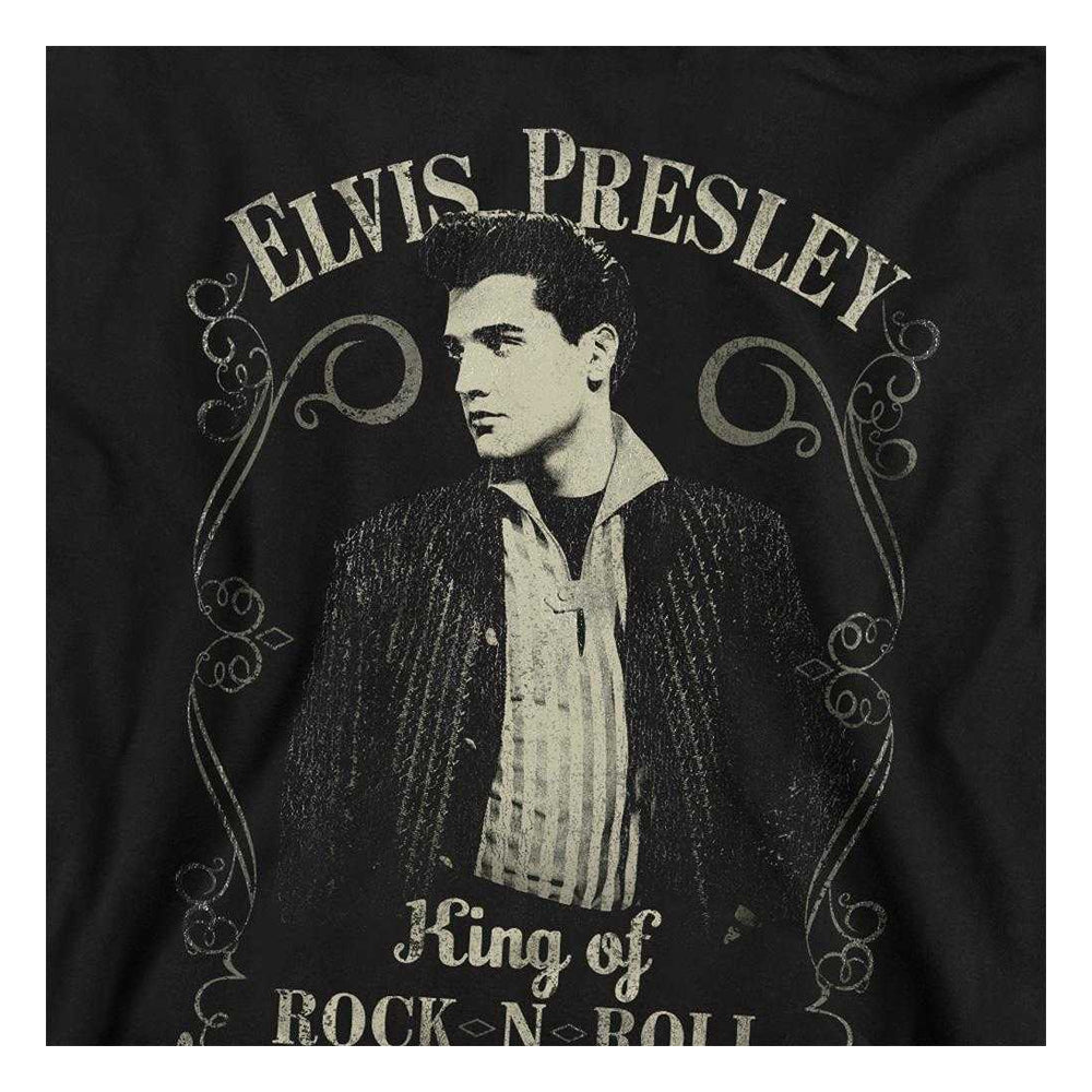 Black - Side - Elvis Presley Childrens-Kids Rock Legend Hoodie