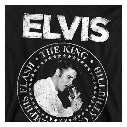 Black - Side - Elvis Presley Childrens-Kids Rock King Hoodie