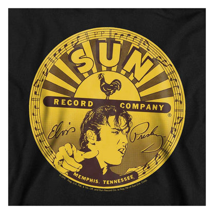 Black - Side - Elvis Presley Childrens-Kids Full Sun Label Hoodie