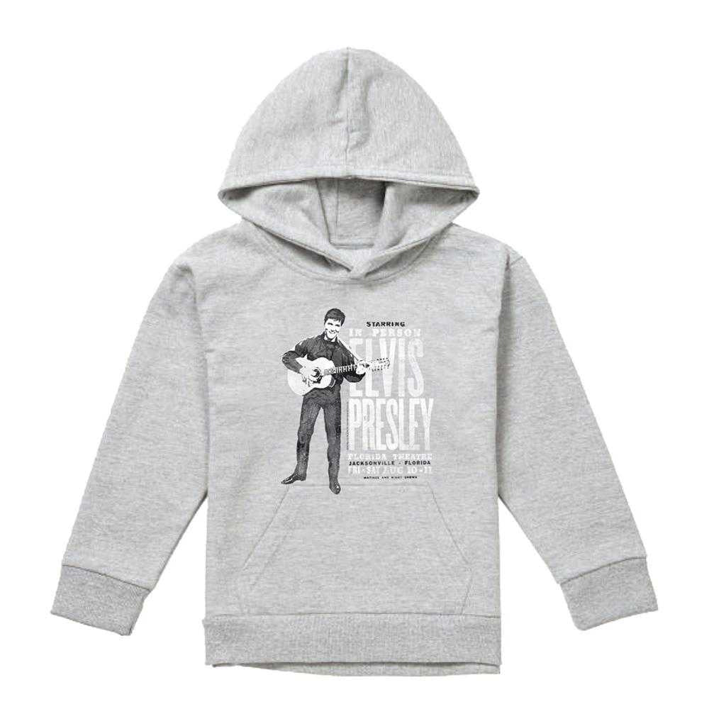 Athletic Heather - Front - Elvis Presley Childrens-Kids In Person Hoodie
