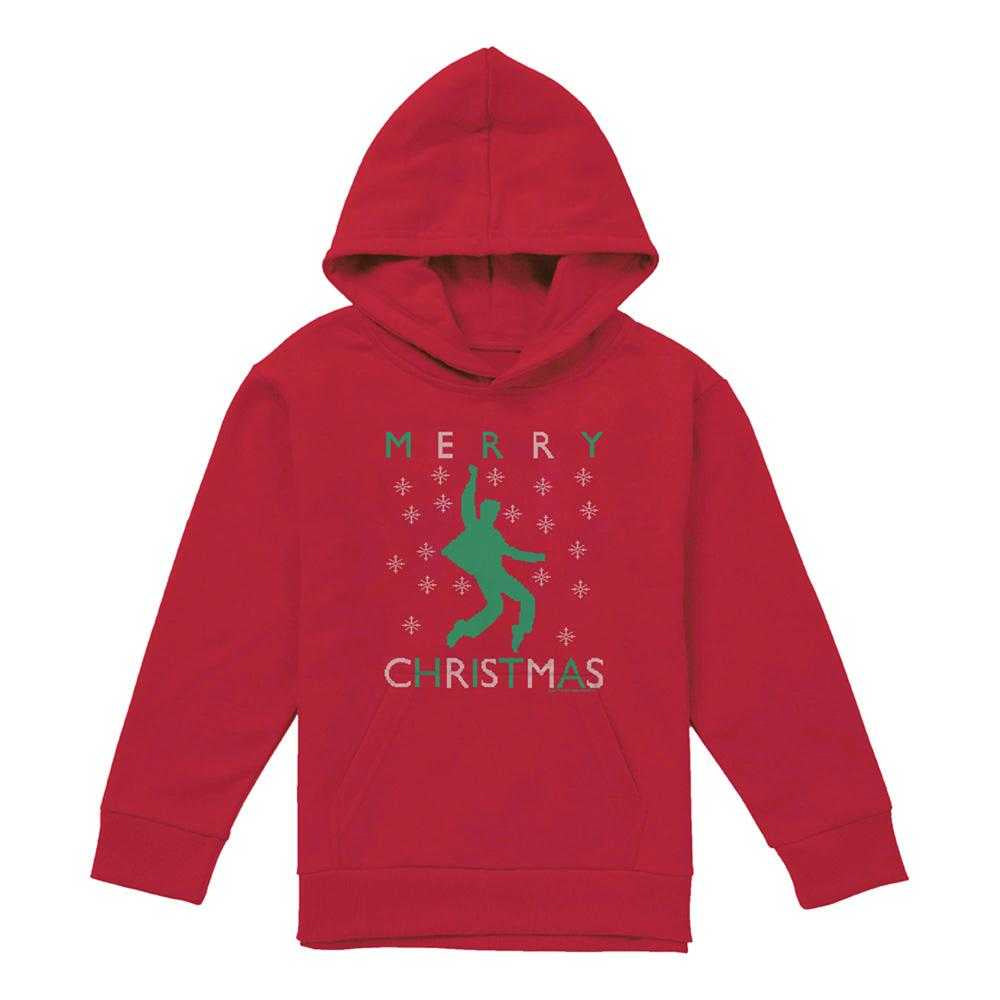 Red - Front - Elvis Presley Childrens-Kids Dancing Ugly Christmas Hoodie