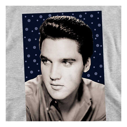 Athletic Heather - Side - Elvis Presley Childrens-Kids Blue Sparkle Hoodie