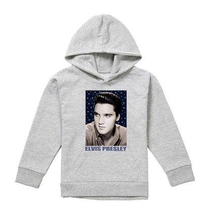 Athletic Heather - Front - Elvis Presley Childrens-Kids Blue Sparkle Hoodie