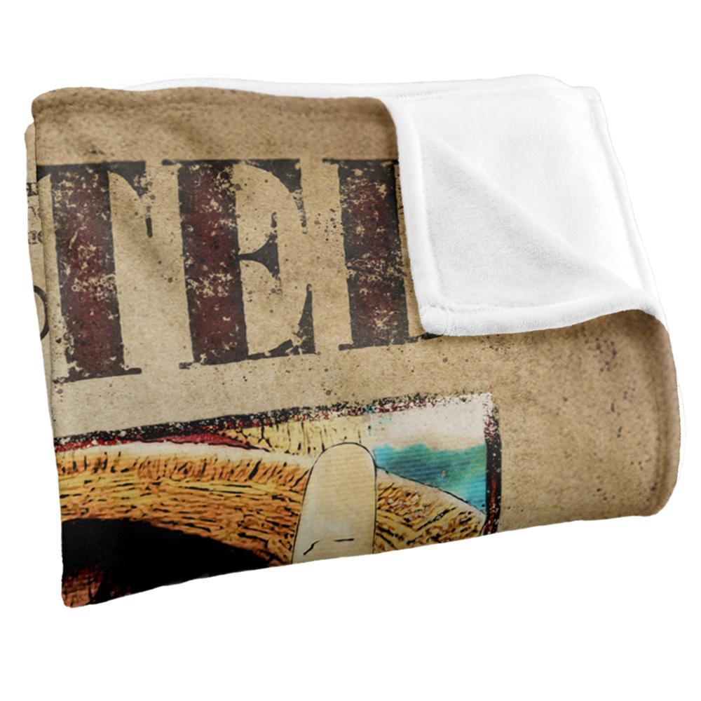 Multicoloured - Back - One Piece Live Action Soft Wanted Poster Monkey D. Luffy Blanket