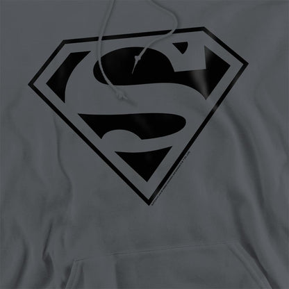Charcoal - Side - Superman Mens Monochrome Hoodie