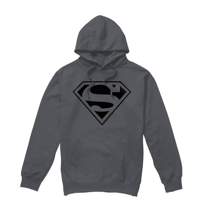 Charcoal - Front - Superman Mens Monochrome Hoodie