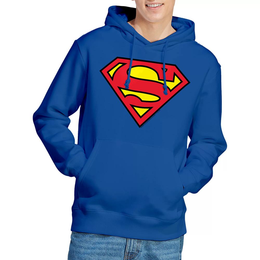 Royal Blue - Back - Superman Mens Logo Hoodie