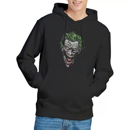 Black - Back - Batman Unisex Adult Joker Hoodie