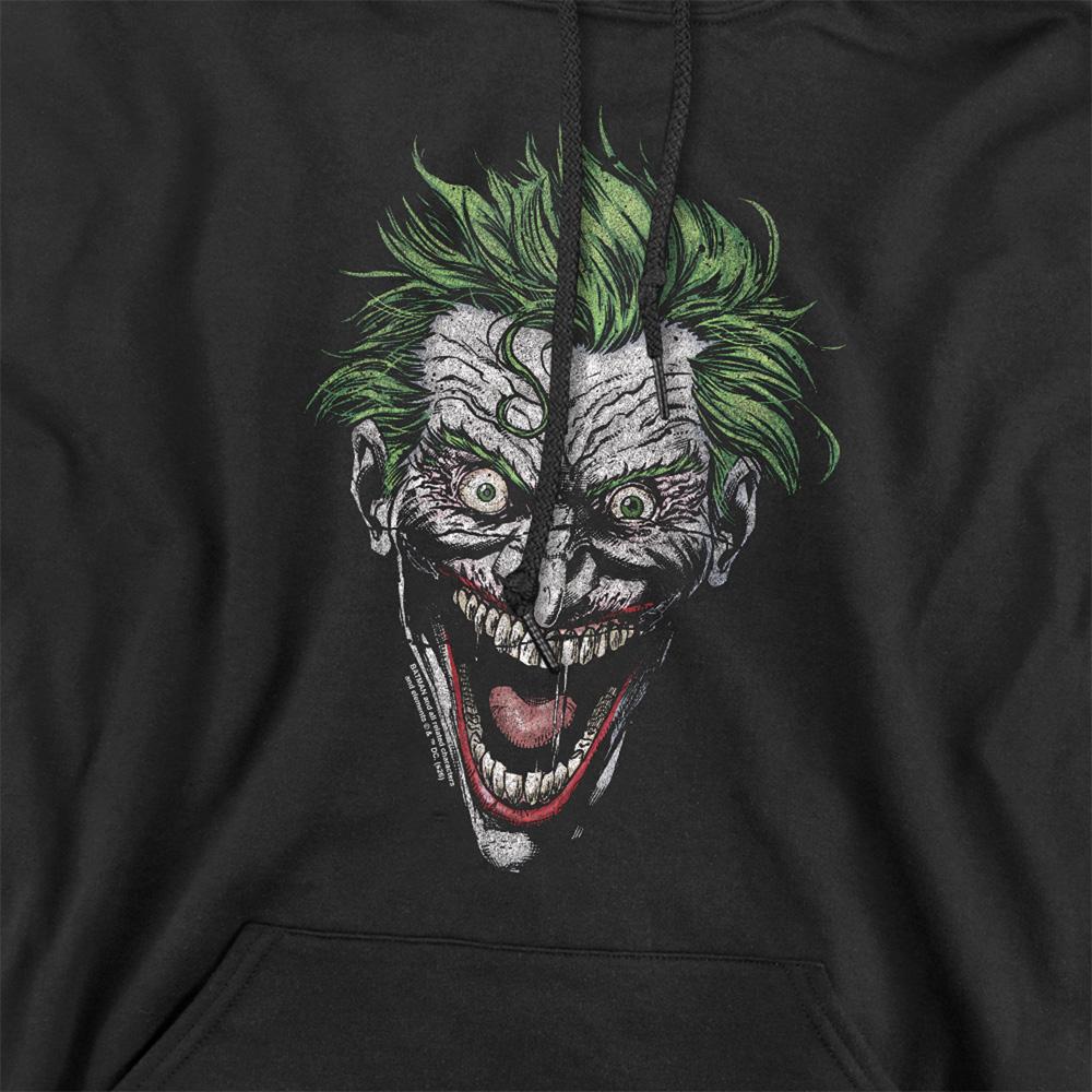 Black - Side - Batman Unisex Adult Joker Hoodie