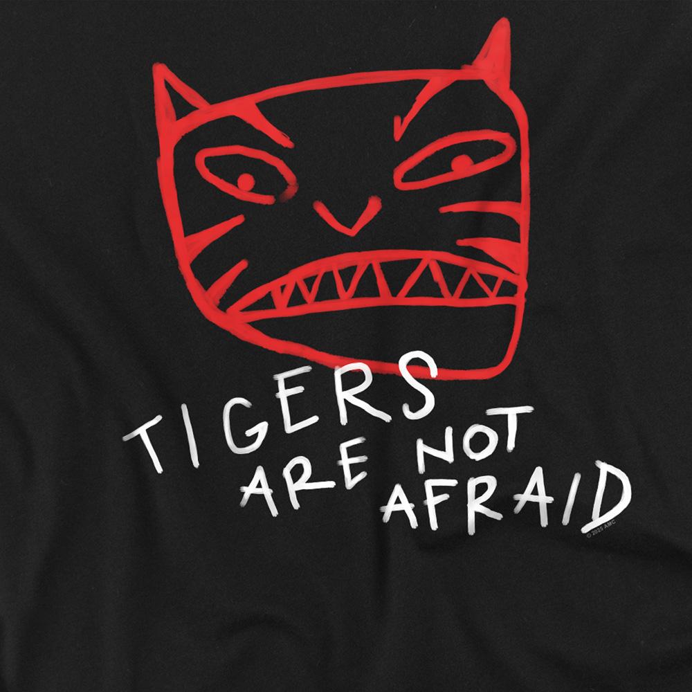 Black - Back - Tigers Are Not Afraid Unisex Adult Tiger Head Long-Sleeved T-Shirt