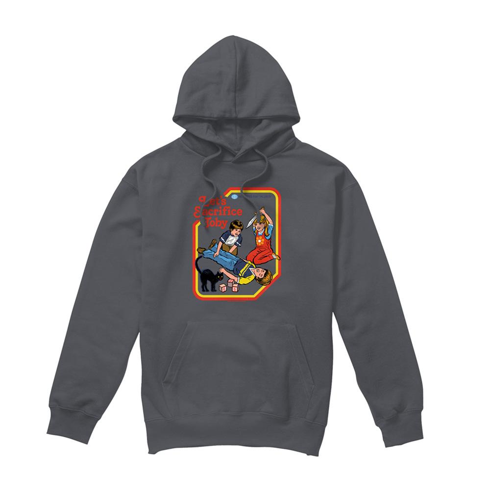 Charcoal - Front - Steven Rhodes Unisex Adult Let´s Sacrifice Toby Hoodie