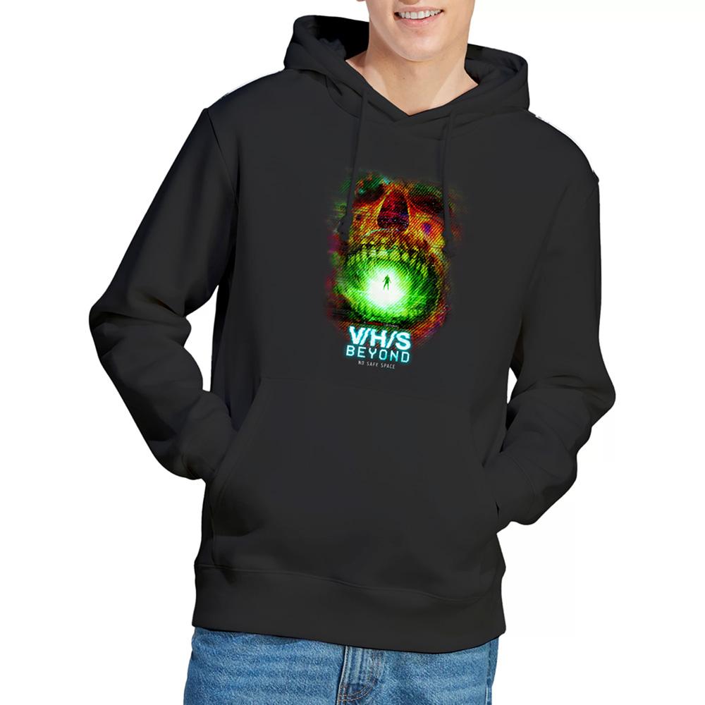 Black - Back - V-H-S Unisex Adult Beyond No Safe Space Hoodie