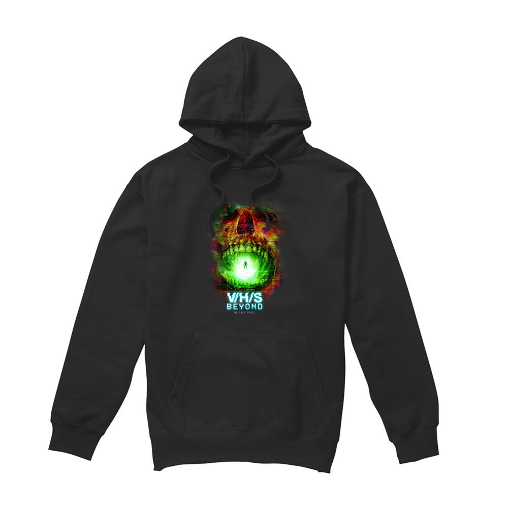Black - Front - V-H-S Unisex Adult Beyond No Safe Space Hoodie