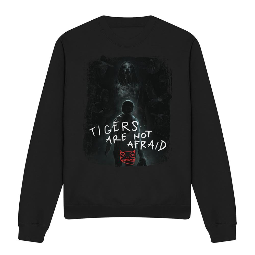 Black - Front - Tigers Are Not Afraid Unisex Adult Key Art Sweatshirt