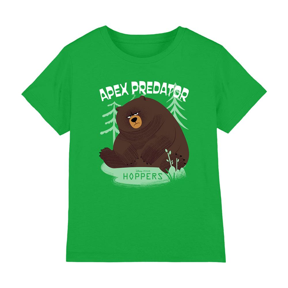 Kelly Green - Front - Hoppers Childrens-Kids Apex Predator Ellen Bear T-Shirt
