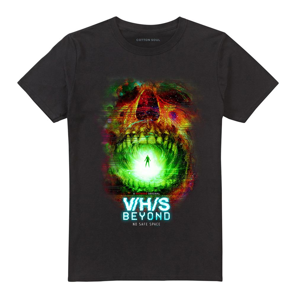 Black - Front - V-H-S Unisex Adult Beyond No Safe Space T-Shirt
