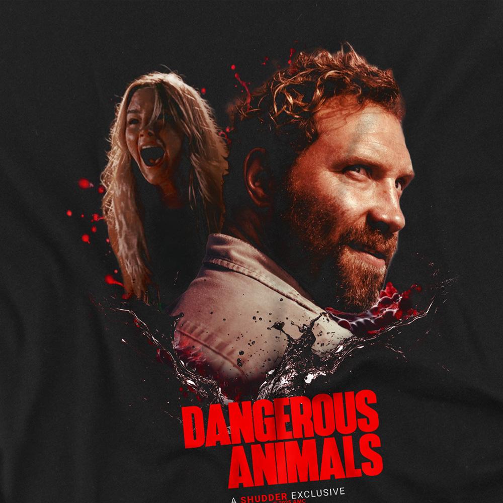 Black - Back - Dangerous Animals Childrens-Kids Splatter T-Shirt