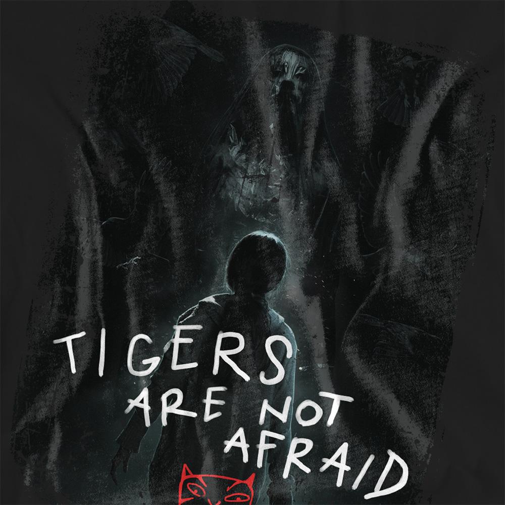 Black - Side - Tigers Are Not Afraid Womens-Ladies Key Art T-Shirt