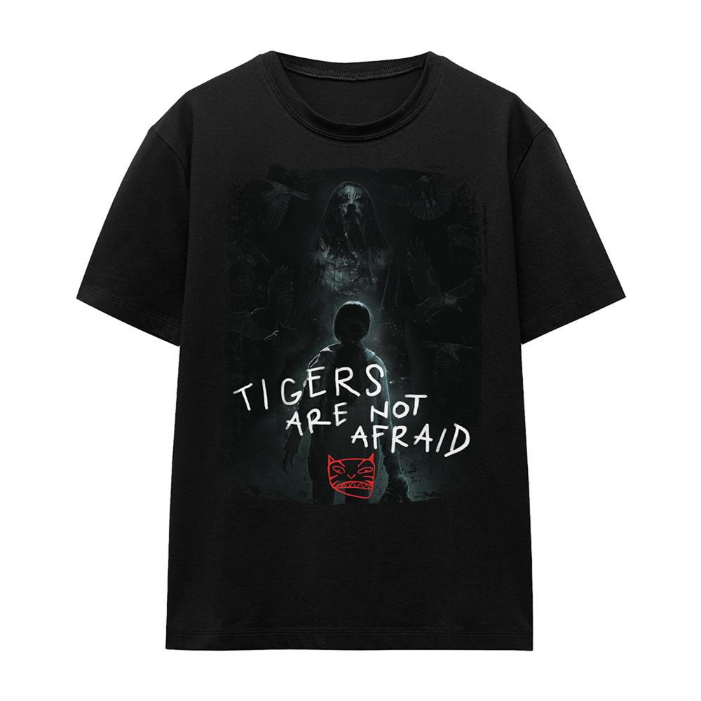 Black - Front - Tigers Are Not Afraid Womens-Ladies Key Art T-Shirt