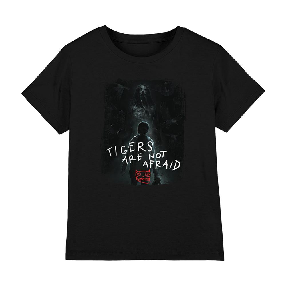 Black - Front - Tigers Are Not Afraid Childrens-Kids Key Art T-Shirt