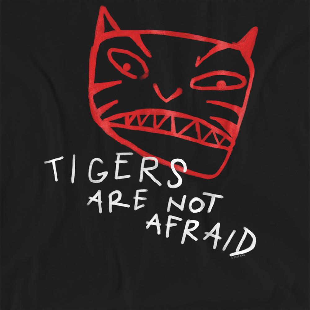Black - Side - Tigers Are Not Afraid Womens-Ladies Tiger Head T-Shirt