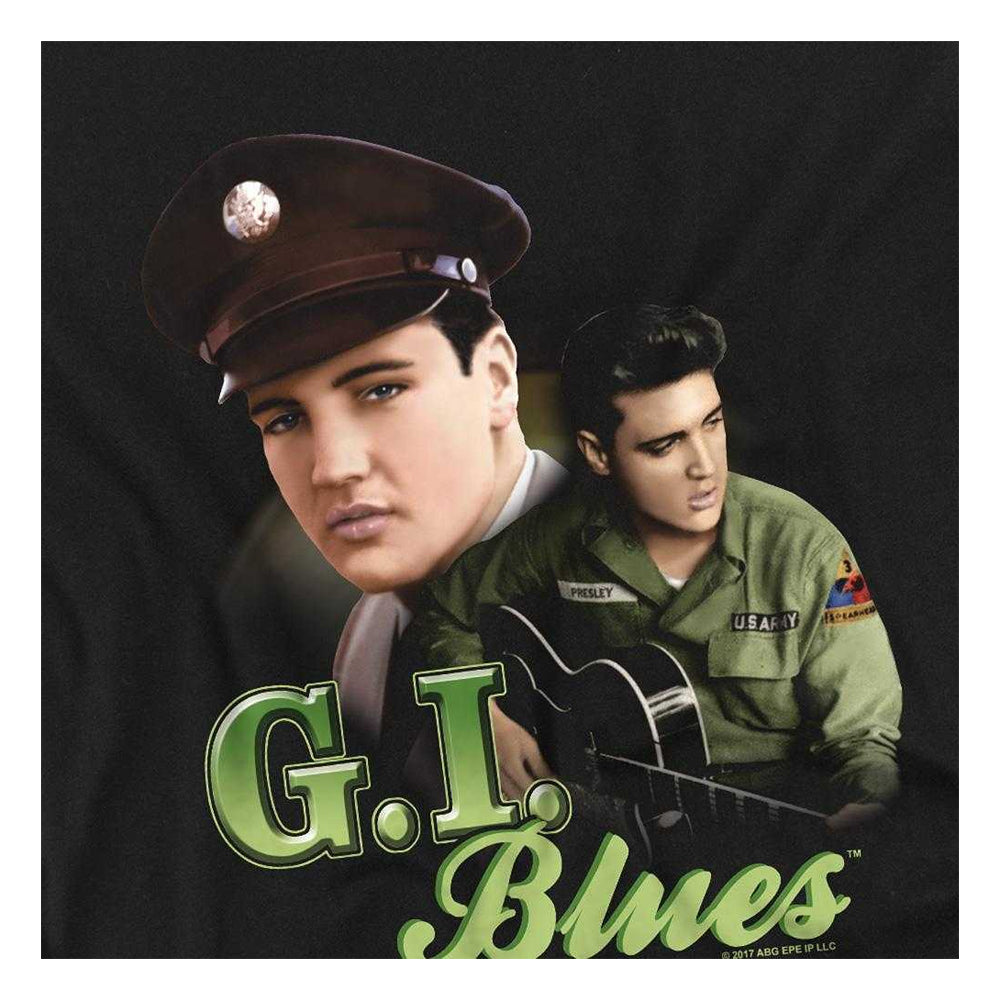 Black - Side - Elvis Presley Childrens-Kids G l Blues T-Shirt