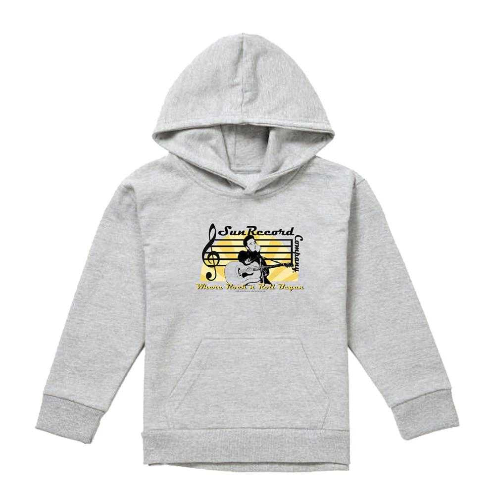 Athletic Heather - Front - Sun Records Childrens-Kids Printed Hoodie