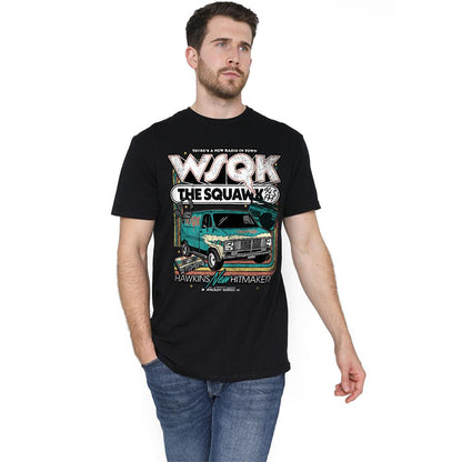 Black - Lifestyle - Stranger Things Unisex Adult WSQK The Squawk Retro T-Shirt