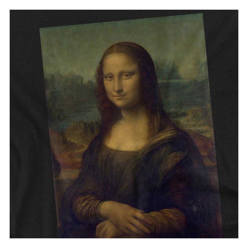 Black - Side - Leonardo Da Vincci Unisex Adult Mona Lisa T-Shirt