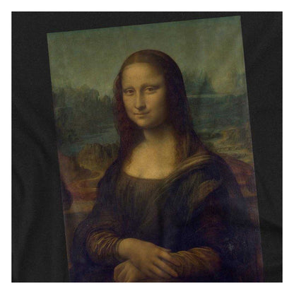 Black - Side - Leonardo Da Vincci Unisex Adult Mona Lisa T-Shirt