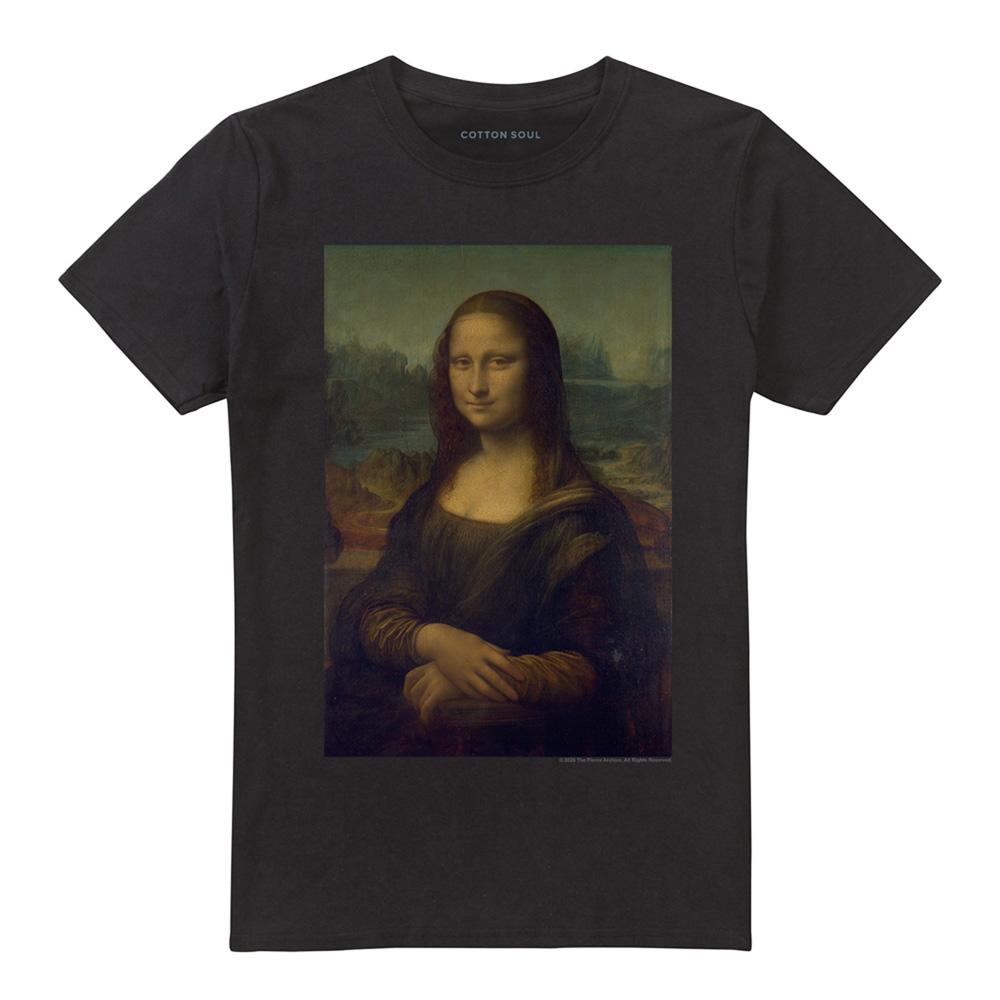 Black - Front - Leonardo Da Vincci Unisex Adult Mona Lisa T-Shirt