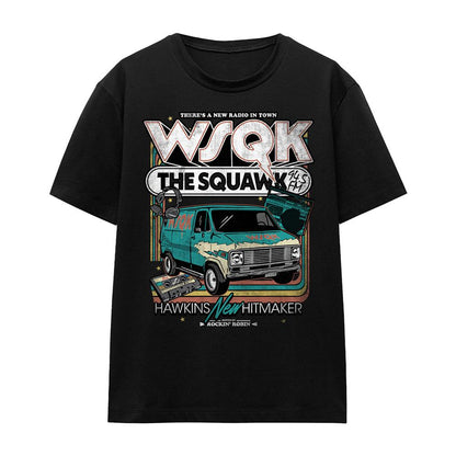 Black - Front - Stranger Things Womens-Ladies WSQK The Squawk Retro T-Shirt