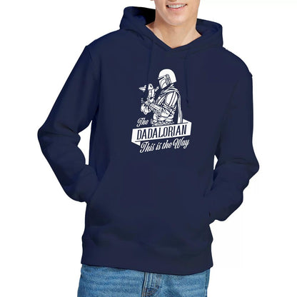 Navy - Back - Star Wars Mens Dadalorian Star Wars: The Mandalorian Fathers Day Hoodie