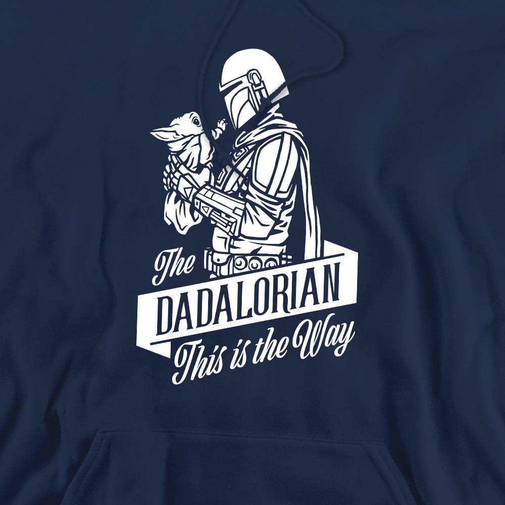 Navy - Side - Star Wars Mens Dadalorian Star Wars: The Mandalorian Fathers Day Hoodie