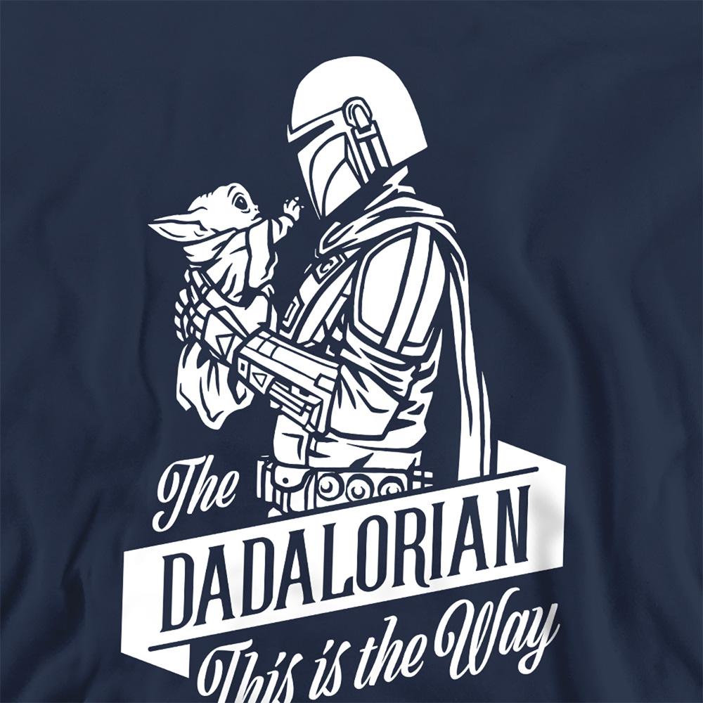 Navy - Side - Star Wars Unisex Adult Dadalorian Star Wars: The Mandalorian Fathers Day Sweatshirt